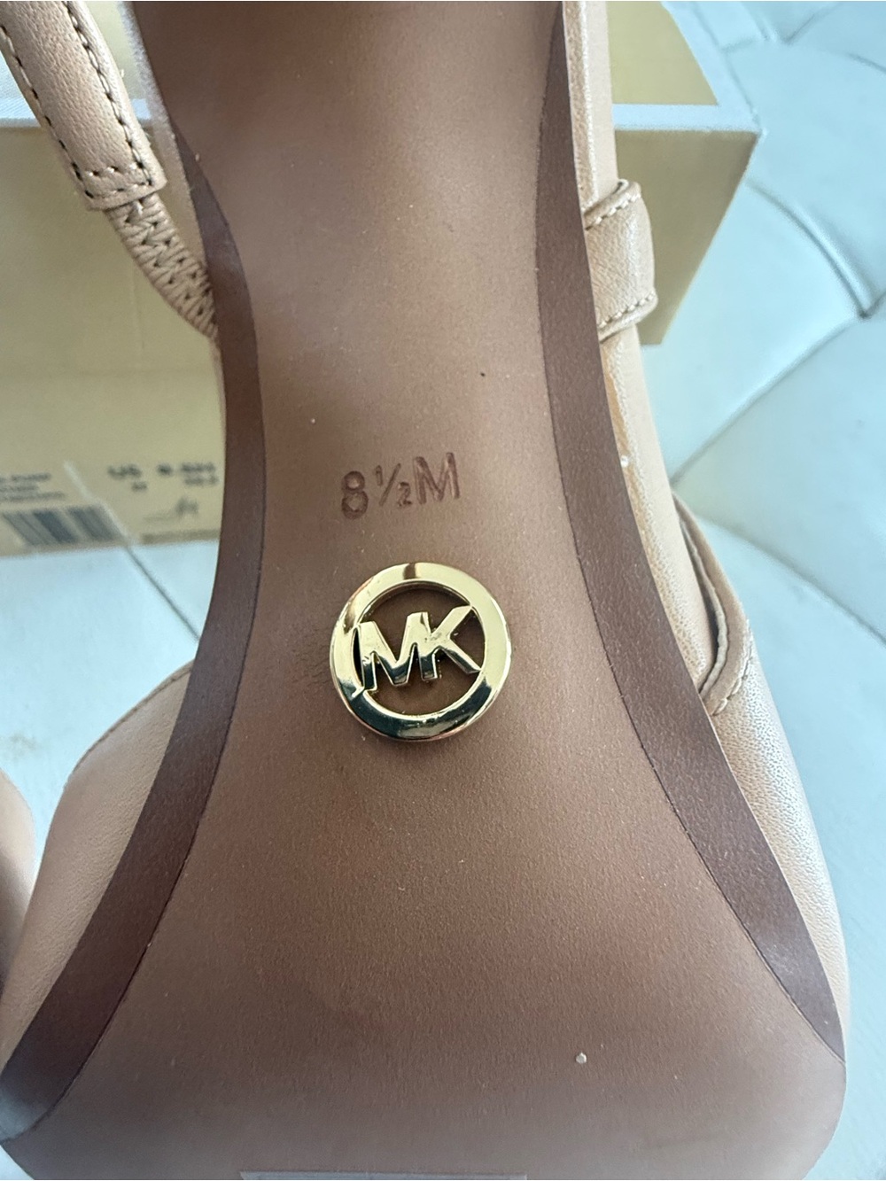 Michael Kors Beige Slingback Stiletto Pump - Picture 5 of 9
